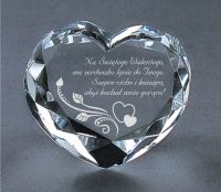 Kryształowe Walentynkowe Serce 1193C