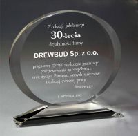 Statuetka z grawerem na rocznicę firmy