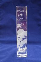 Wazon Krosno Dmuchawce z przykładowym tekstem