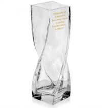 grawerowany wazon na jubileusz firmy